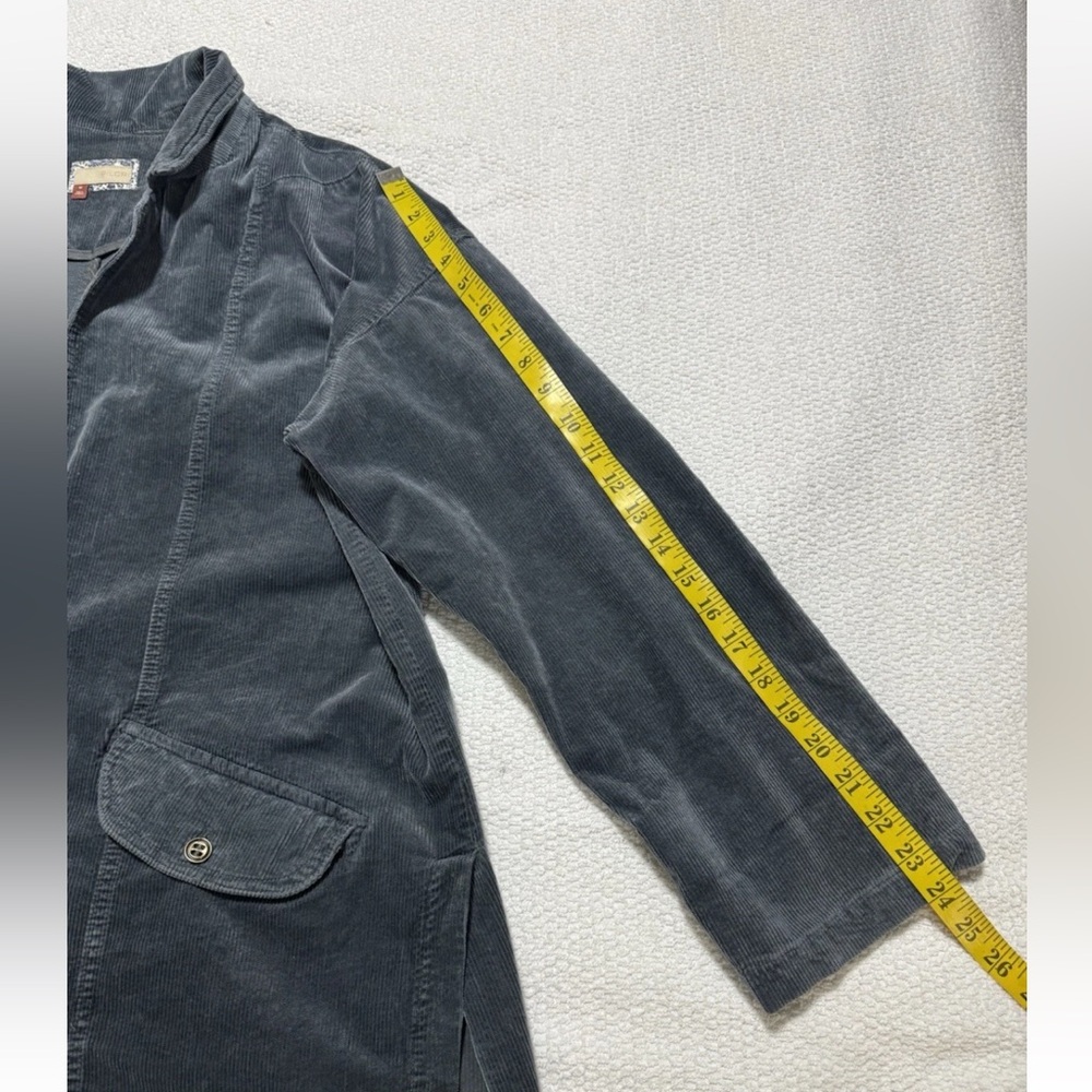 Anthropologie Pilcro Women M Washed Corduroy Blazer Boxy Oversized Slouchy Blue - Picture 9 of 13